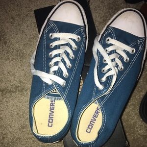 Blue / green colored converse